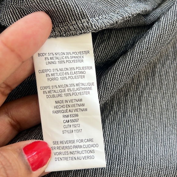 New with tags Jump Apparel metallic silver sequin mini dress size small - Picture 10 of 10